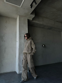 CARGO HOODIE “khaki”