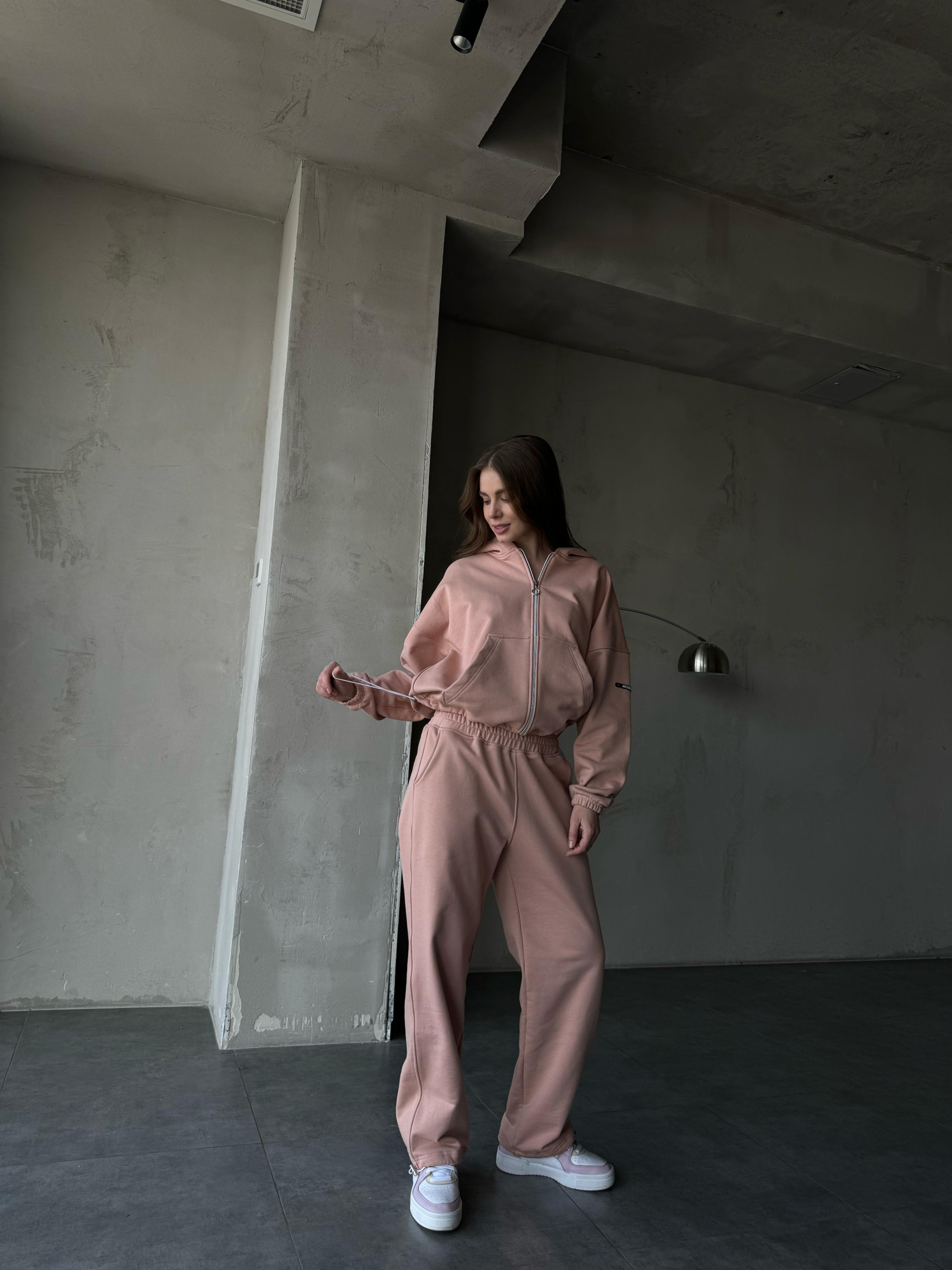 Demi-set zip “dusty rose”