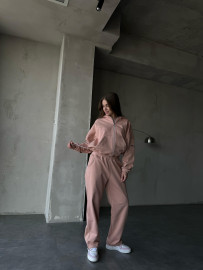 Demi-set zip “dusty rose”