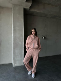 Demi-set zip “dusty rose”