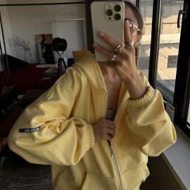 Demi-zip hoodie “sunset”