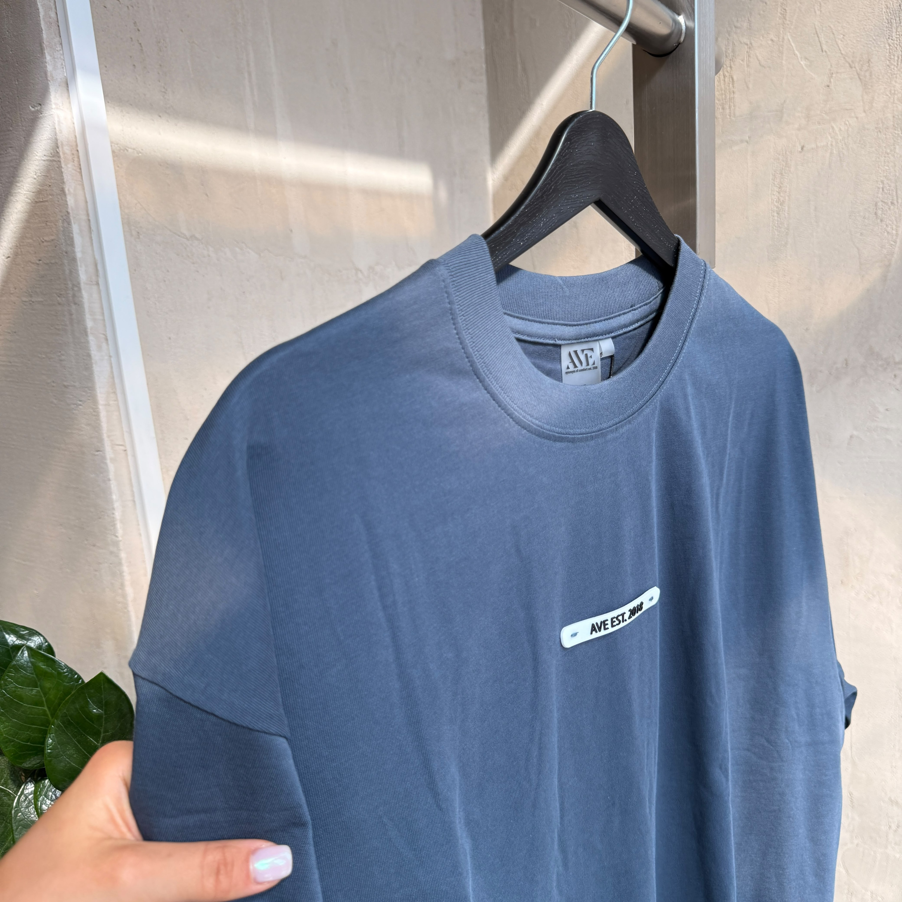 indigo t-shirt