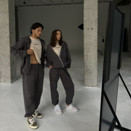 Demi-set zip “light-graphite”