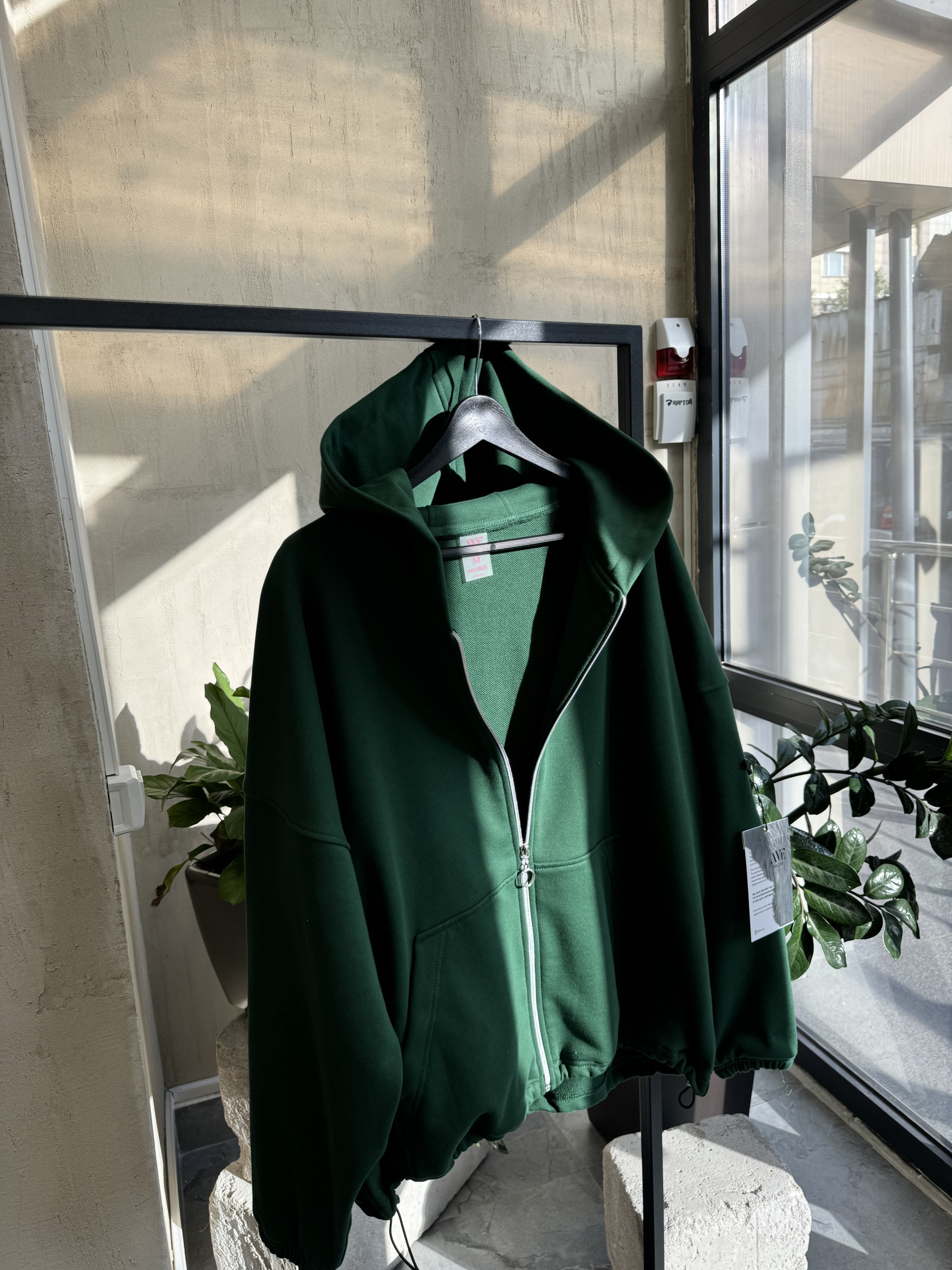 Demi-zip hoodie “izumrud”