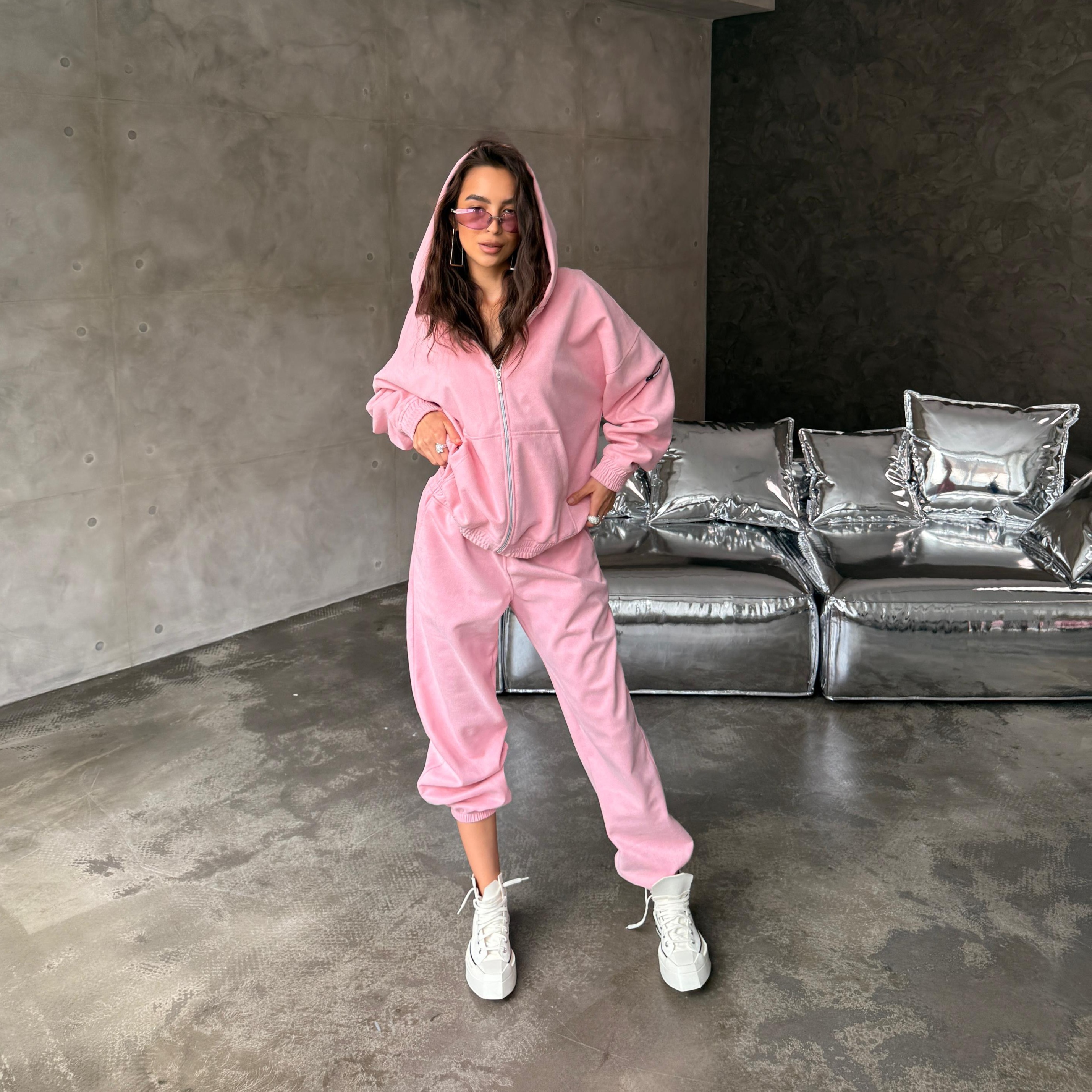 rose velour set