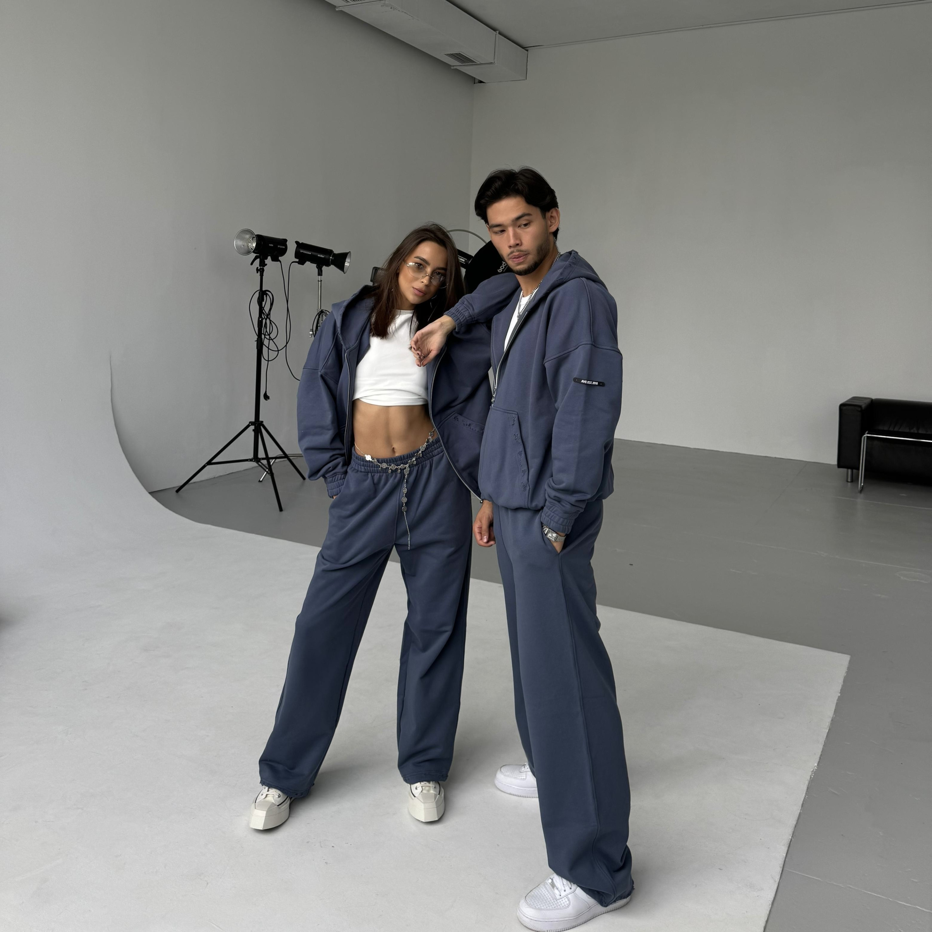 Demi-set zip “indigo vintage”