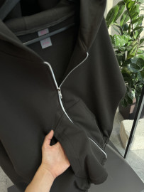 Demi-zip hoodie “graphite”