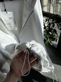 Demi-zip hoodie “melange”