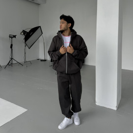 GRAPHITE warm zip set