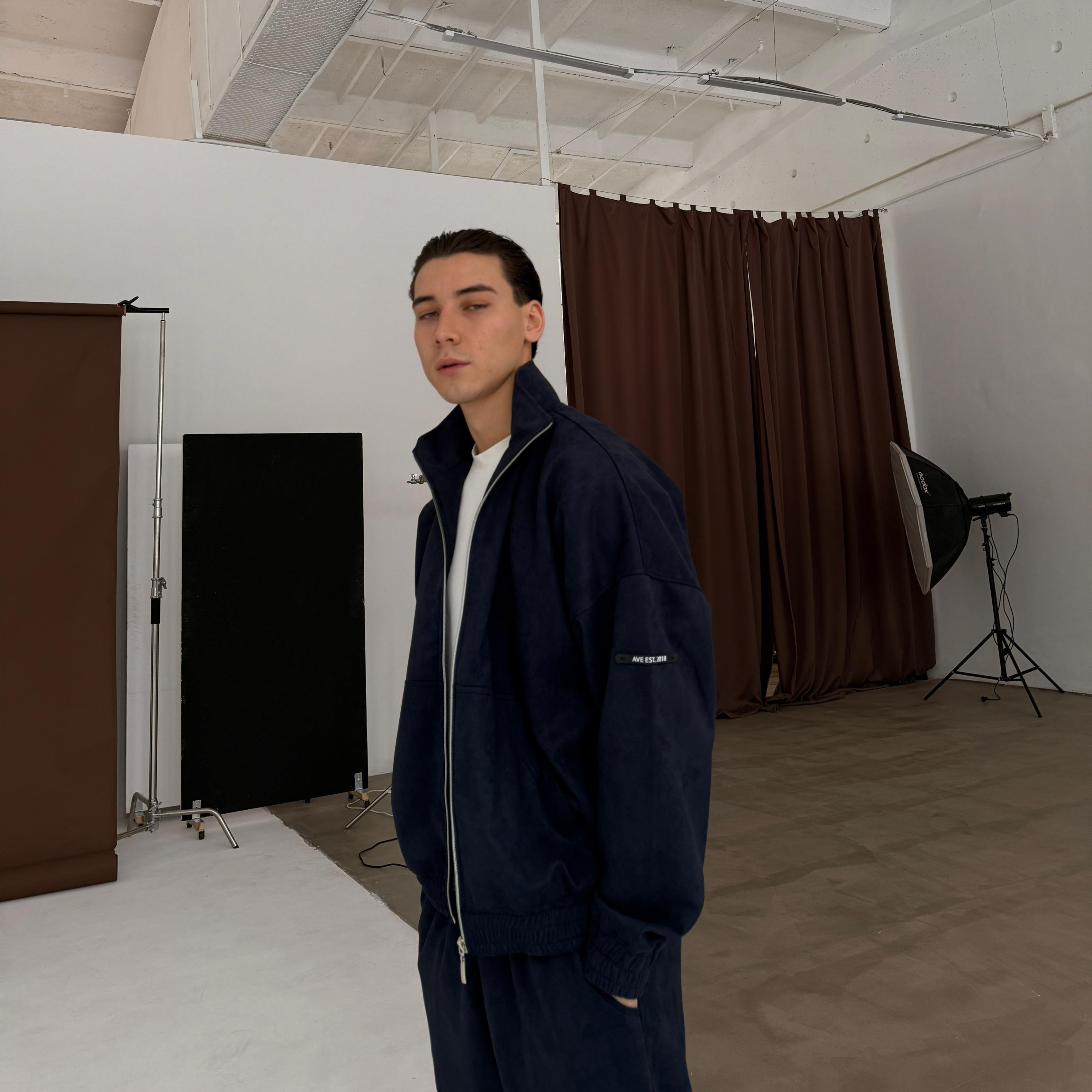 gold blue velour set