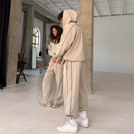 silver gray anorak set