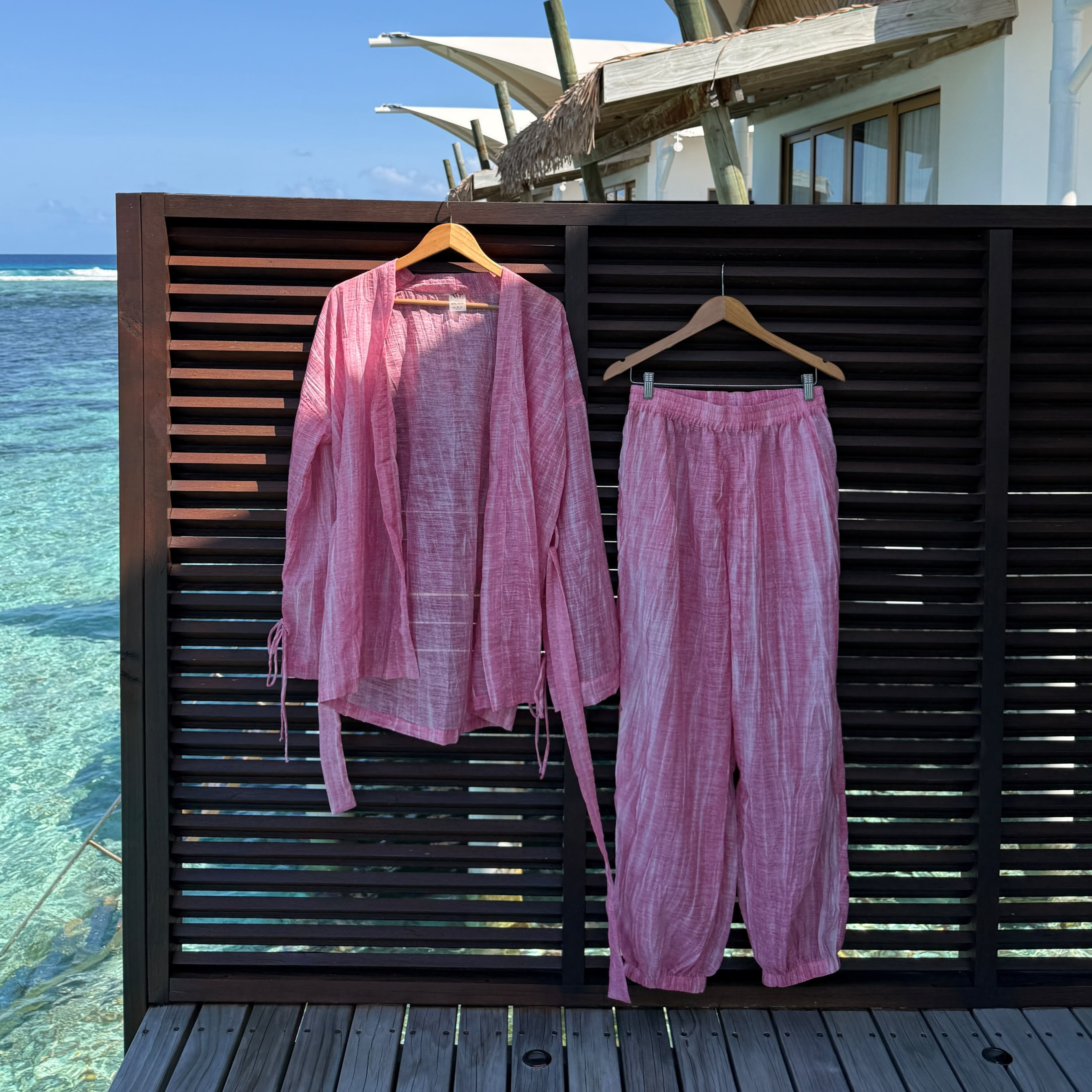 dopamine pink kimono set