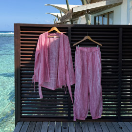 dopamine pink kimono set