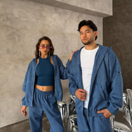 soft blue velour set