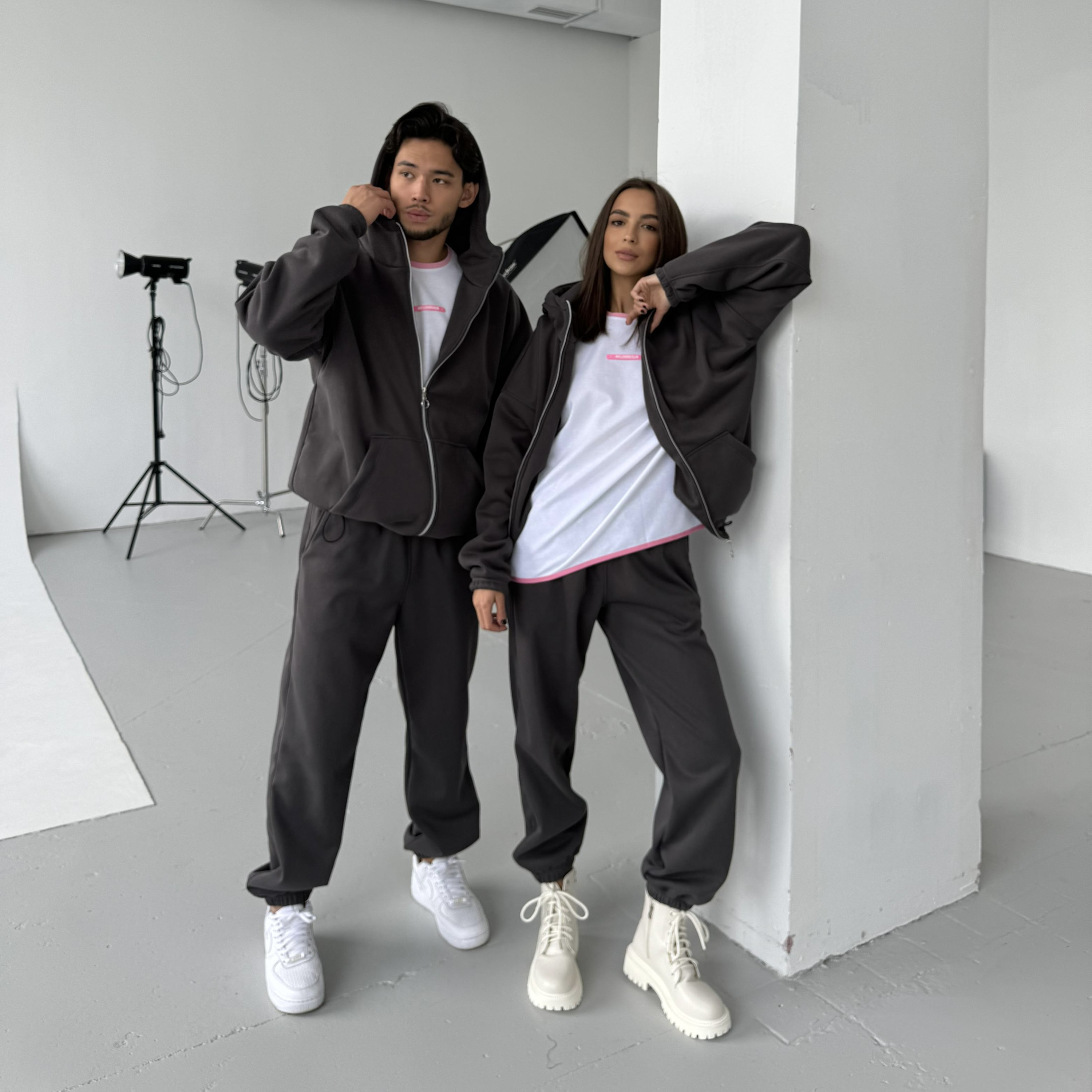 GRAPHITE warm zip set