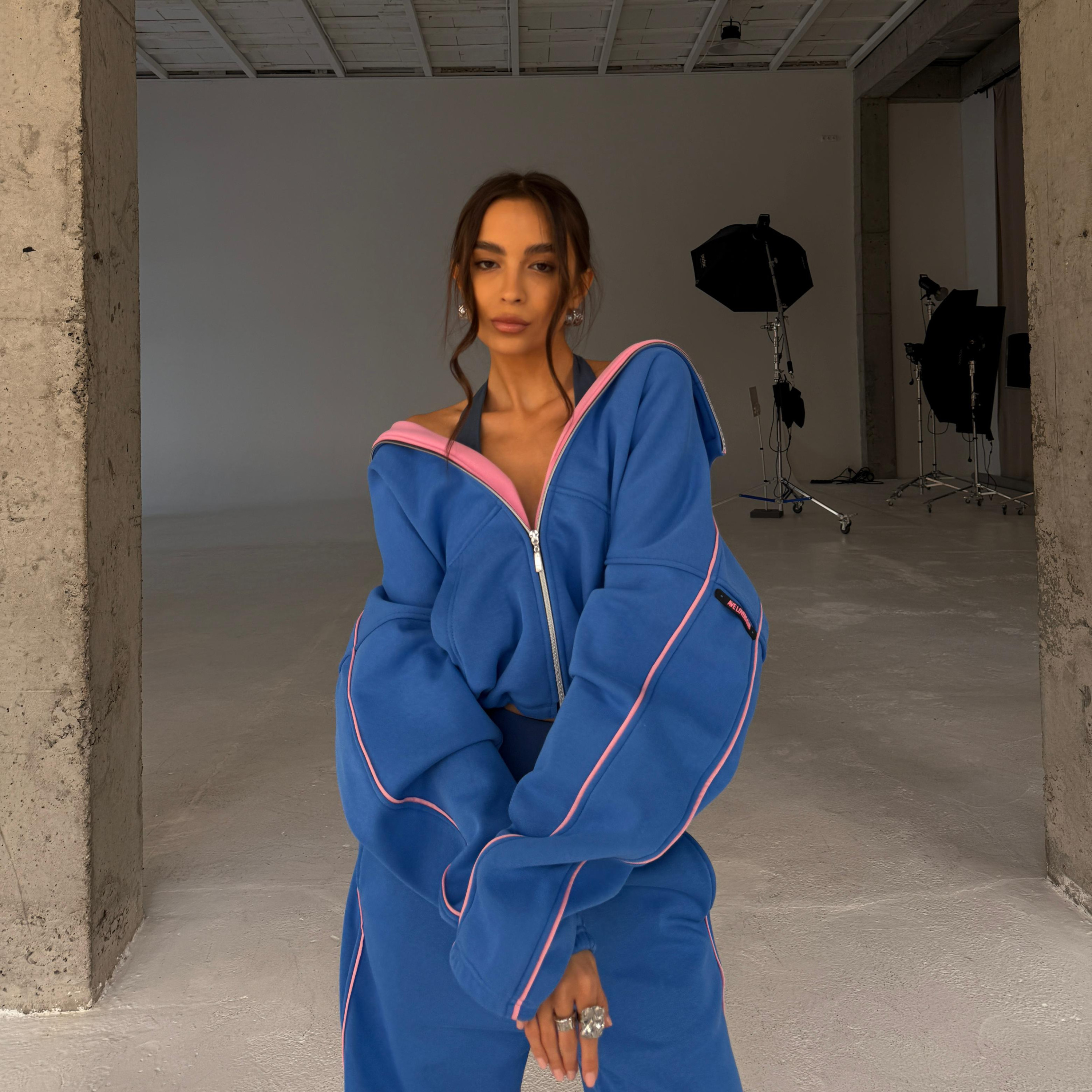 lagoon pink warm zip set