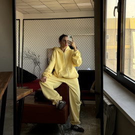 Demi-zip hoodie “sunset”