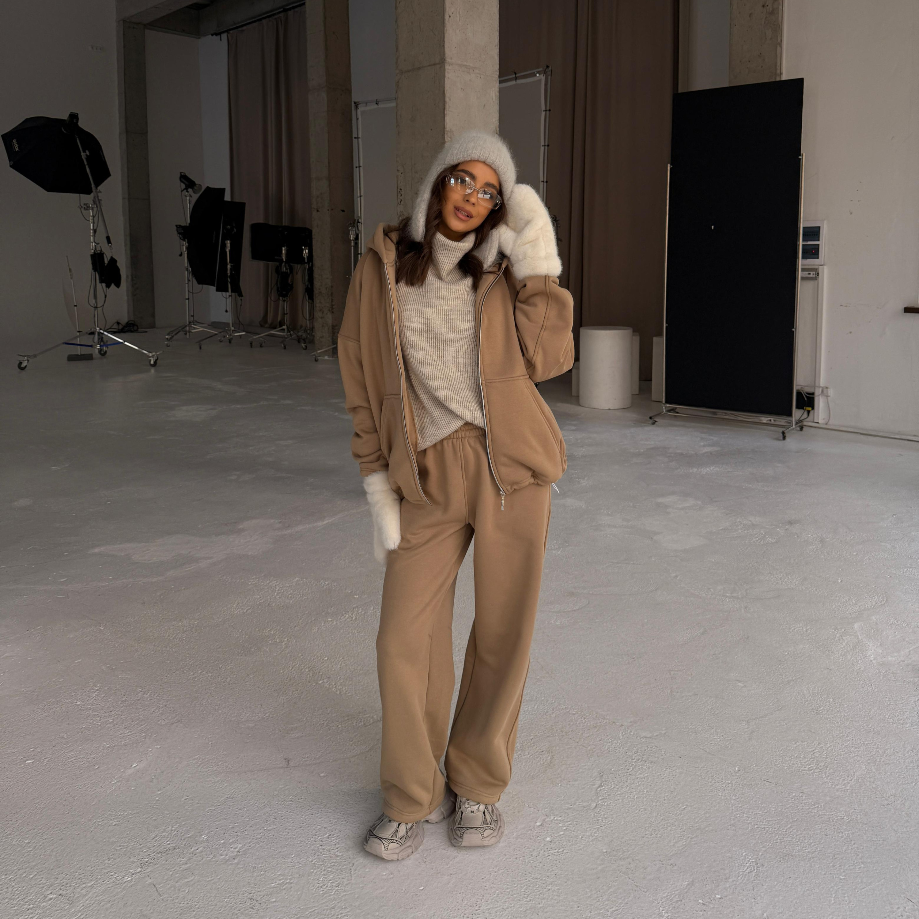 cappuccino warm zip set