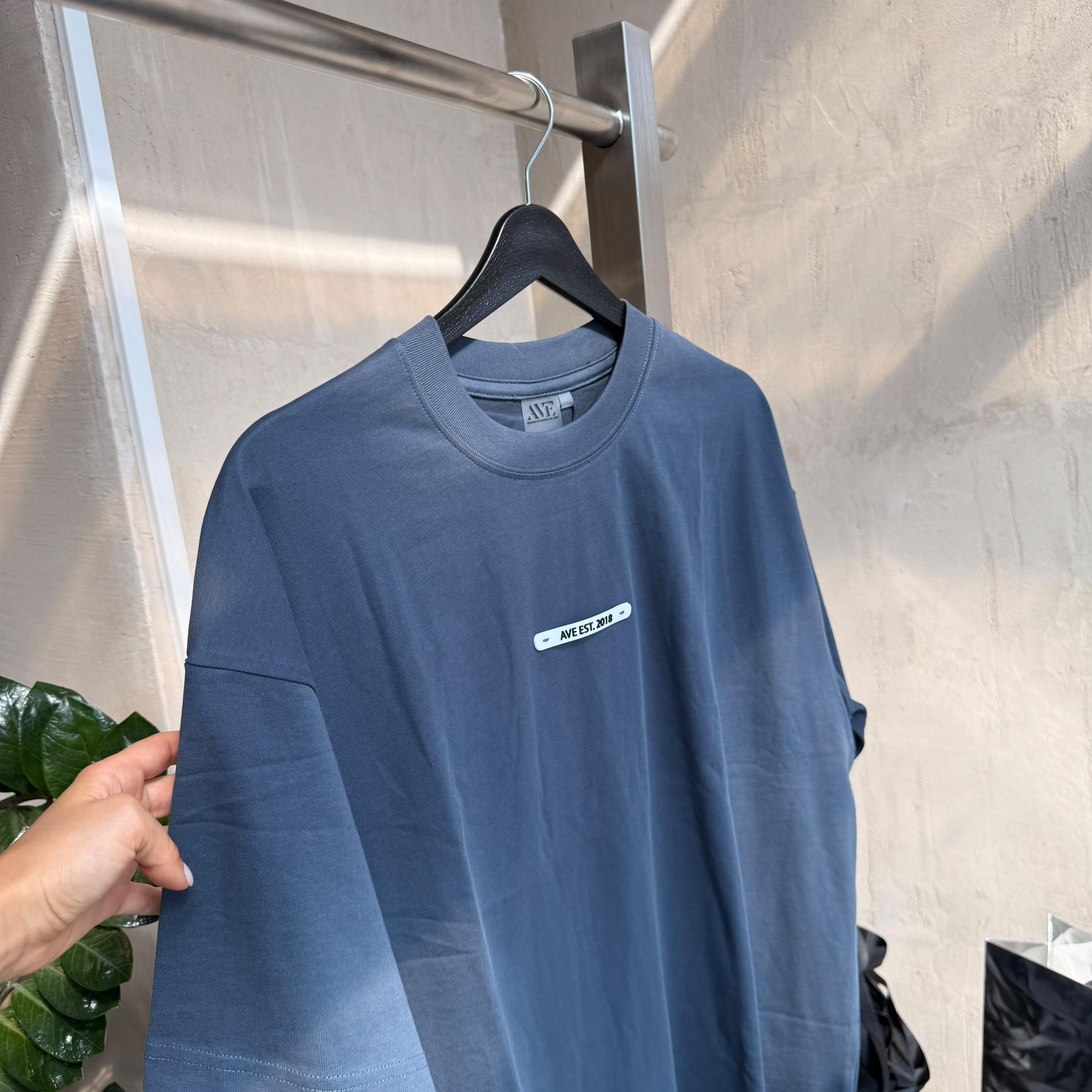 indigo t-shirt