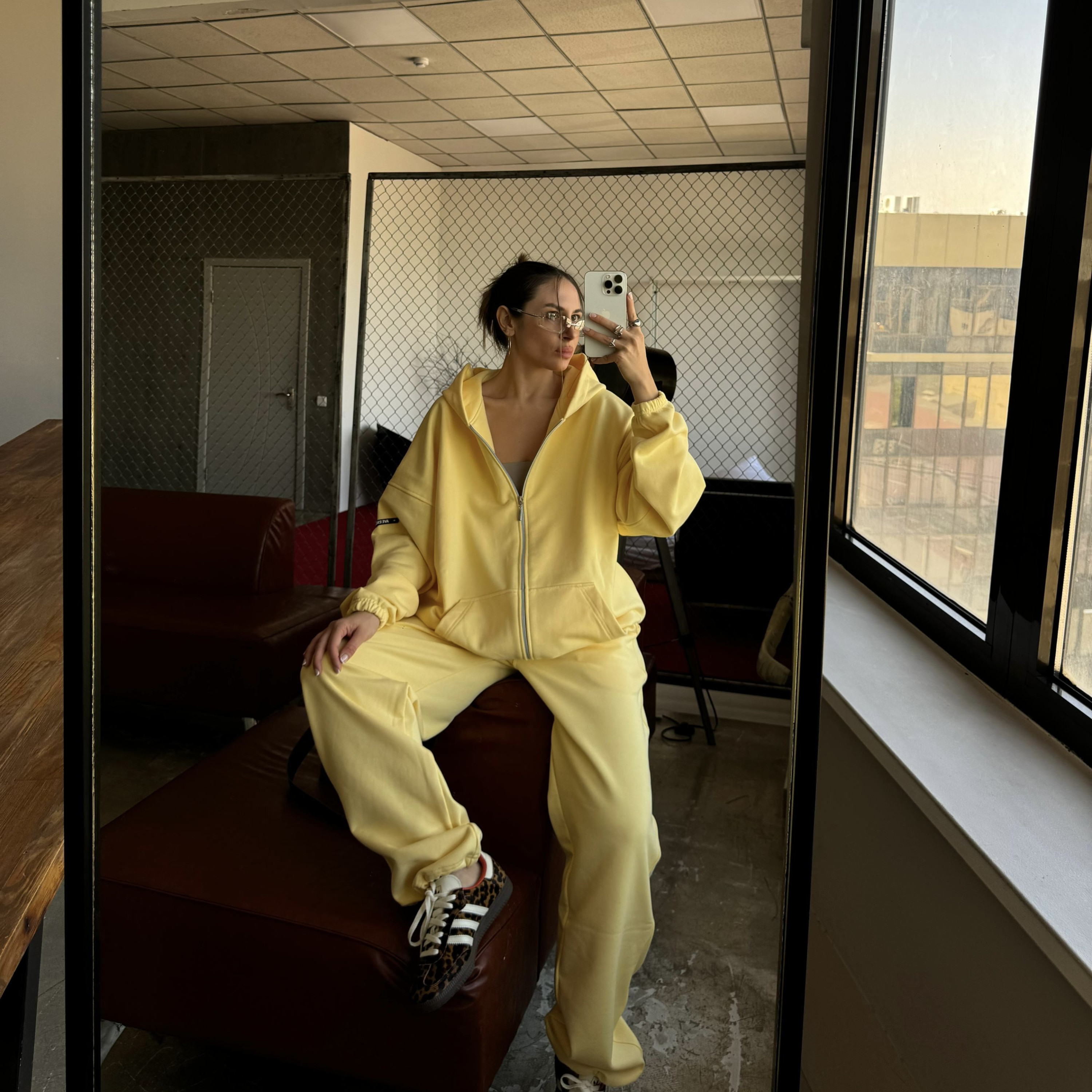 Demi-zip hoodie “sunset”