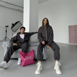 GRAPHITE warm zip set