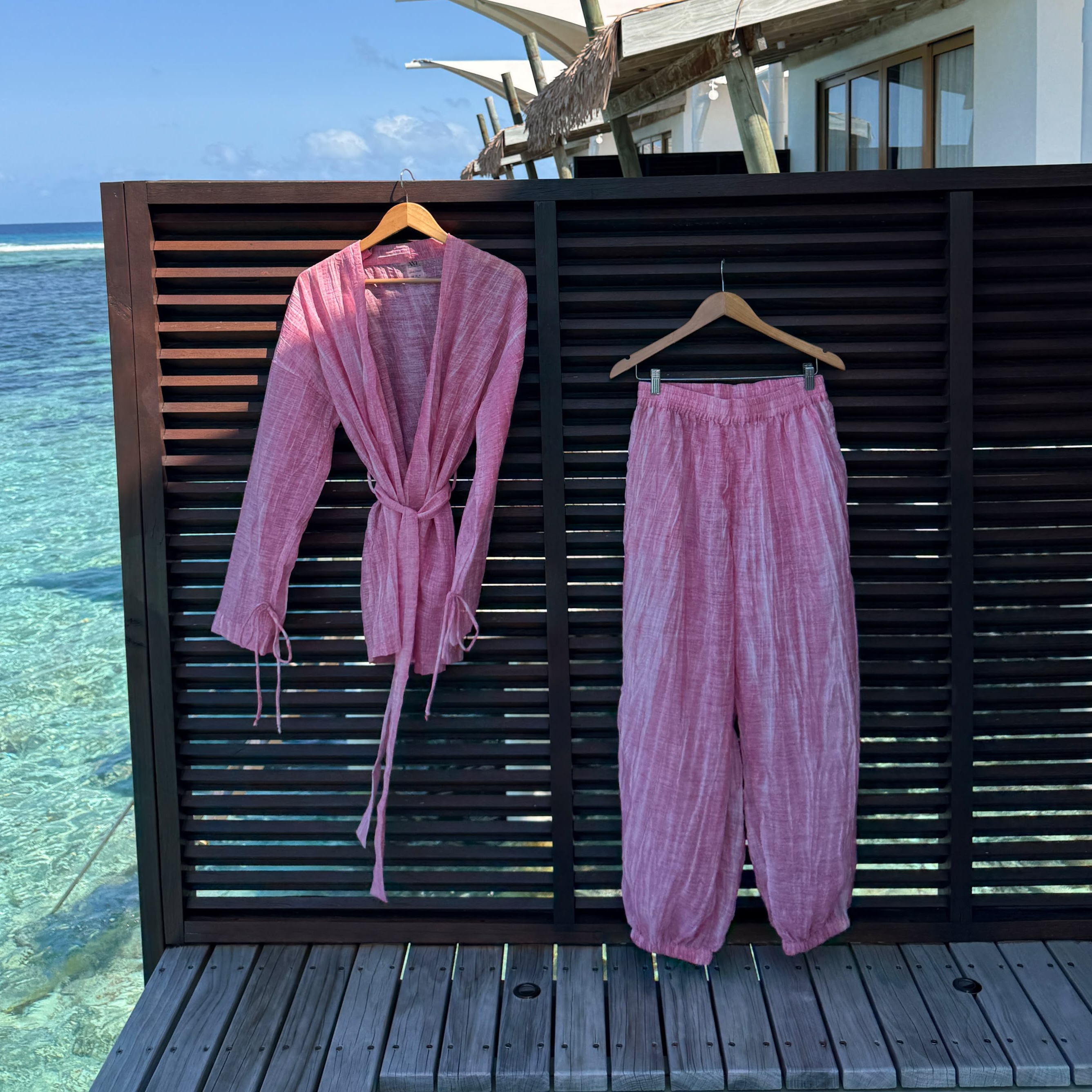 dopamine pink kimono set