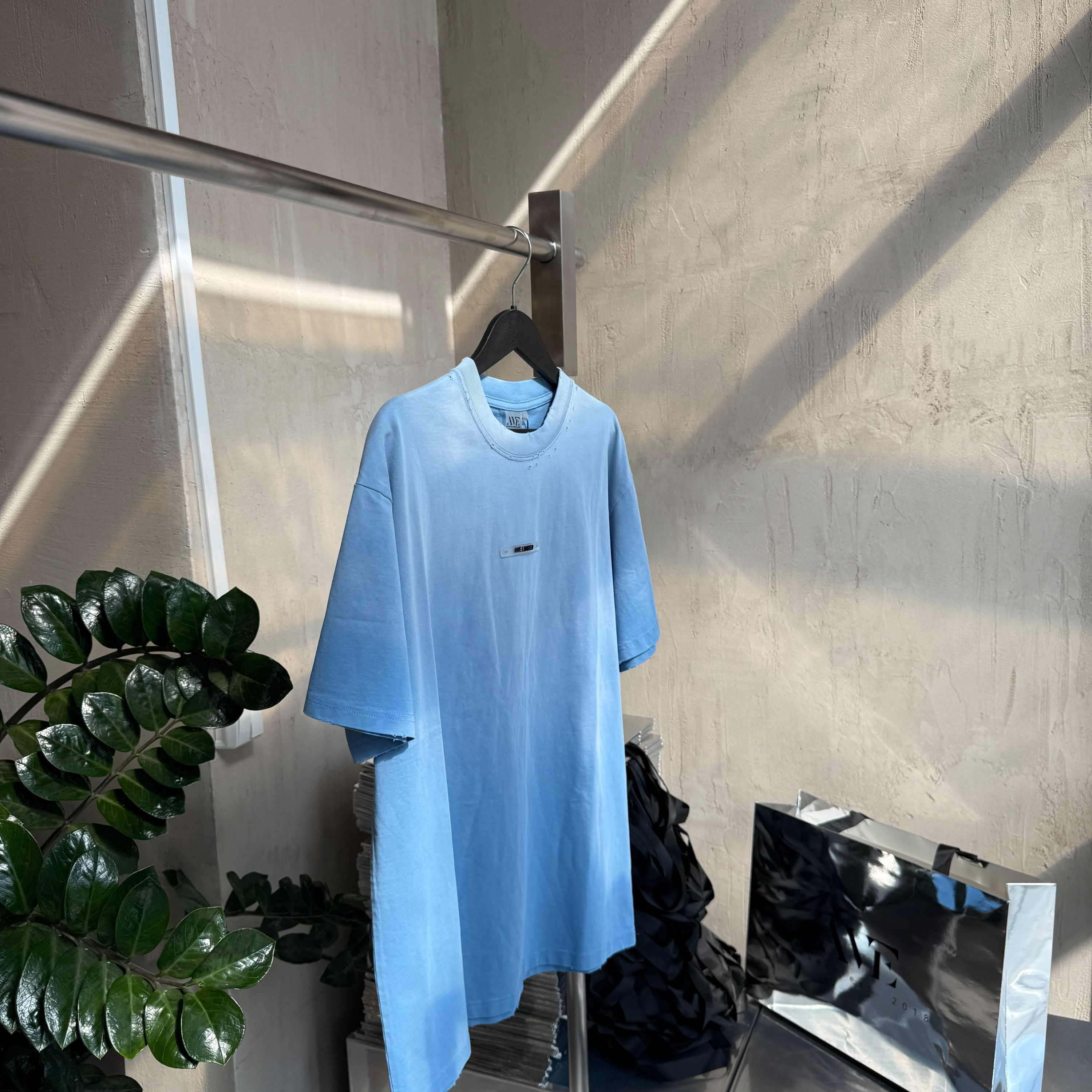 blue gradient t-shirt