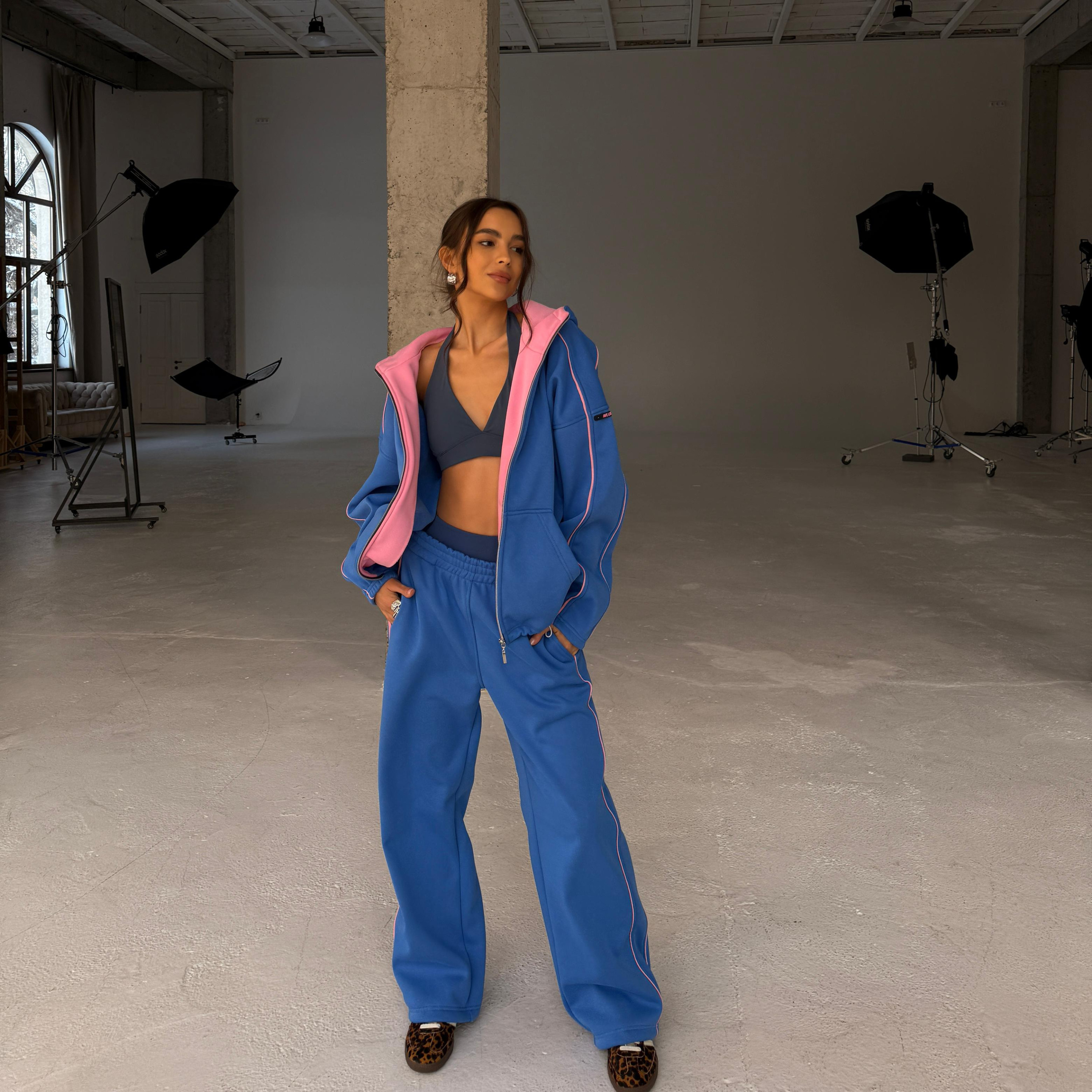 lagoon pink warm zip set