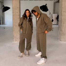 dark olive anorak set