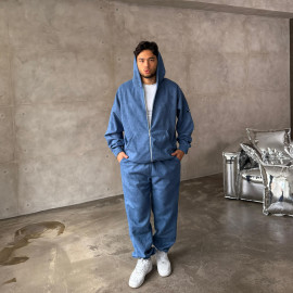 soft blue velour set