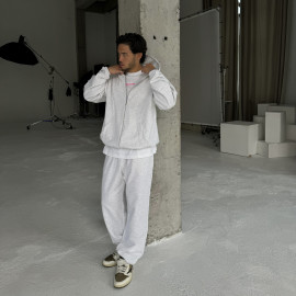 Demi-set zip hoodie “melange”