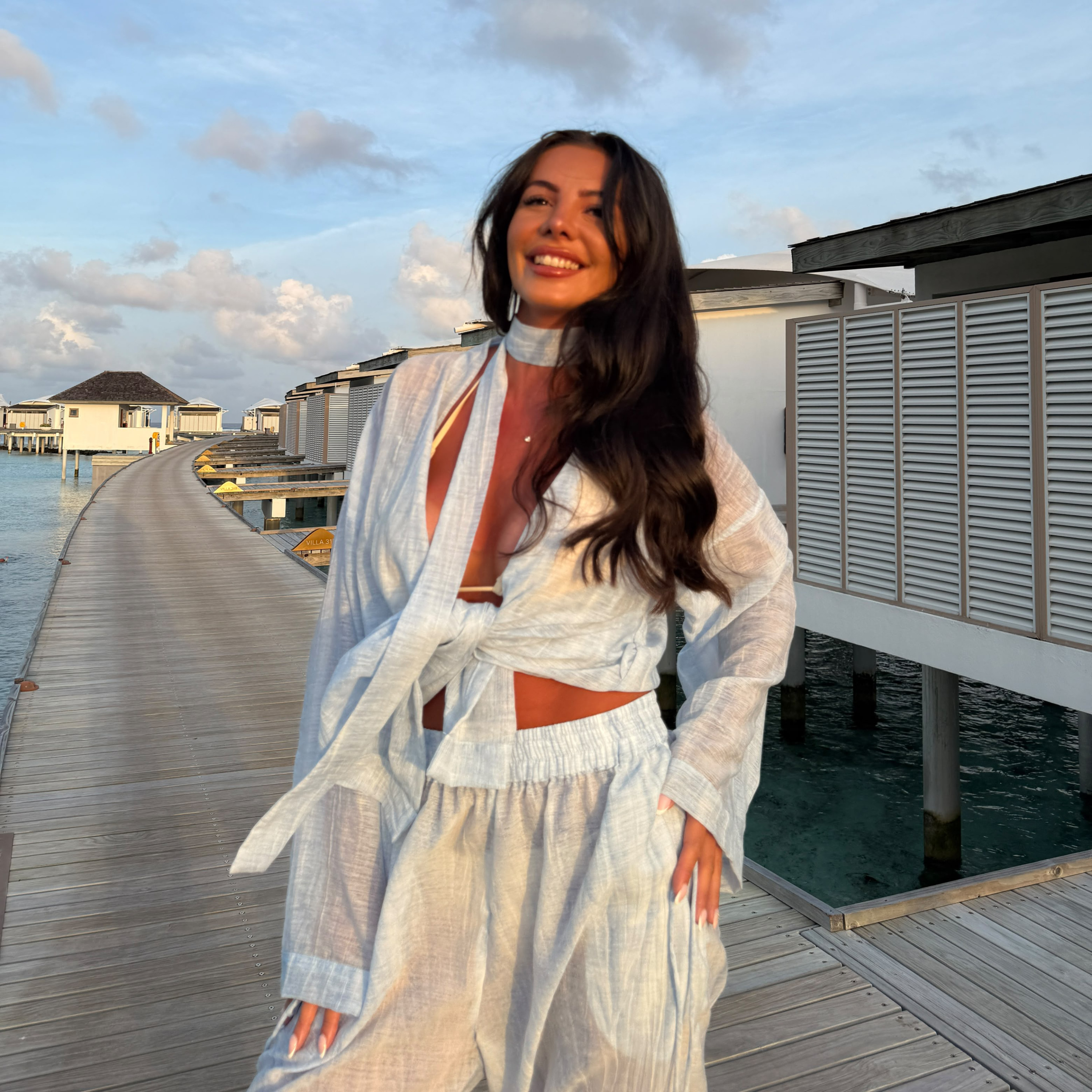 dopamine blue kimono set