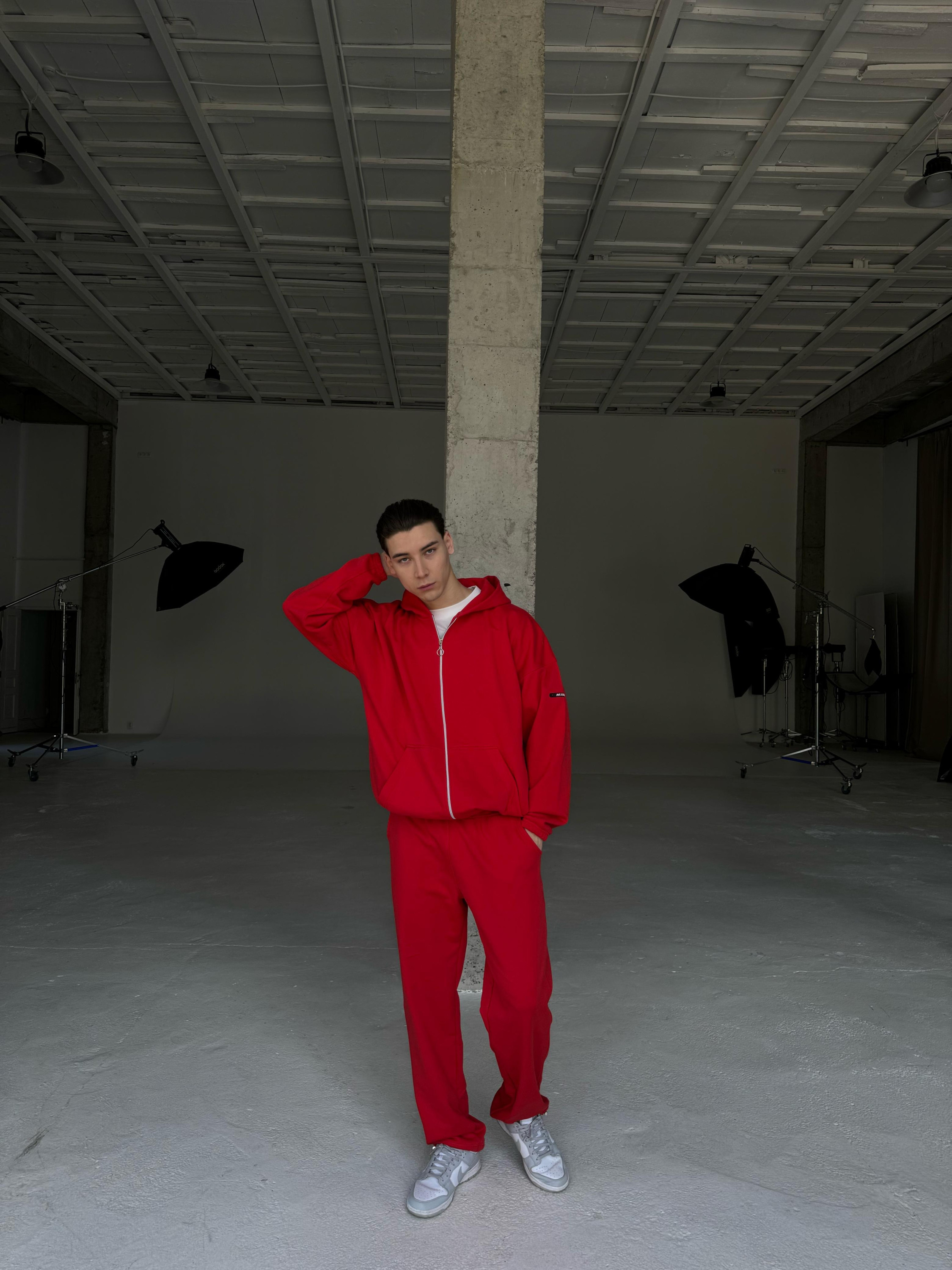 Demi-set zip “gold red”