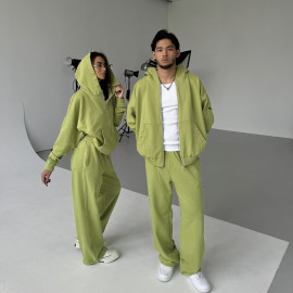 Demi-set zip “green vintage”