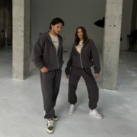 Demi-set zip “light-graphite”