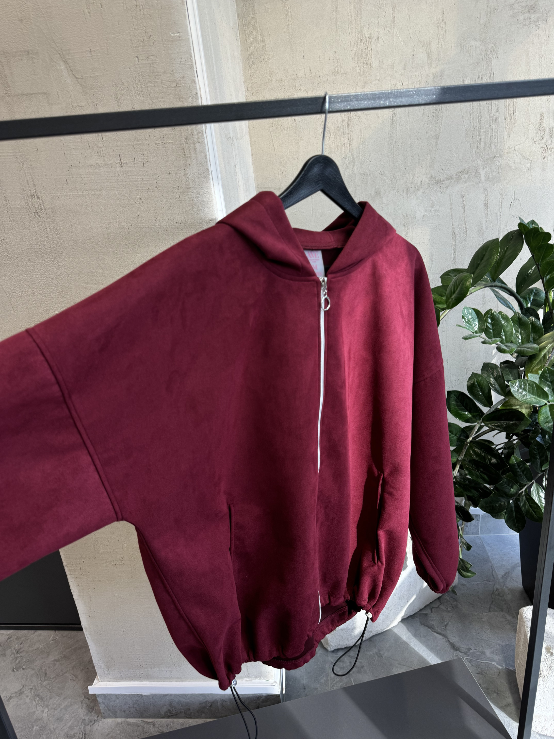 Butterfly bordo zip hoodie