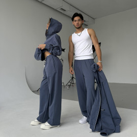 Demi-set zip “indigo vintage”