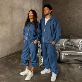 soft blue velour set
