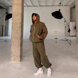 dark olive anorak set