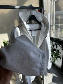 Demi-zip hoodie “melange”