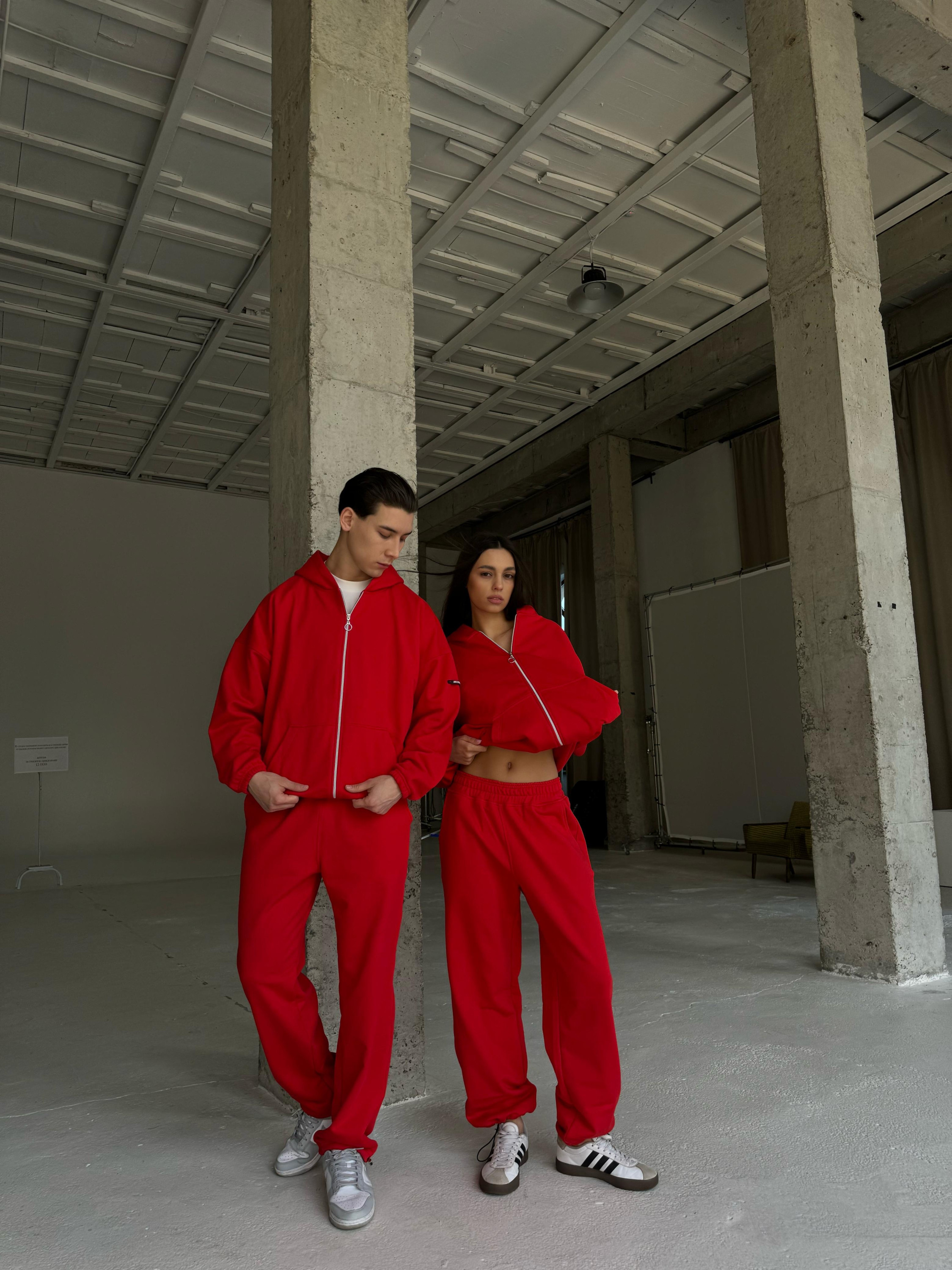 Demi-set zip “gold red”