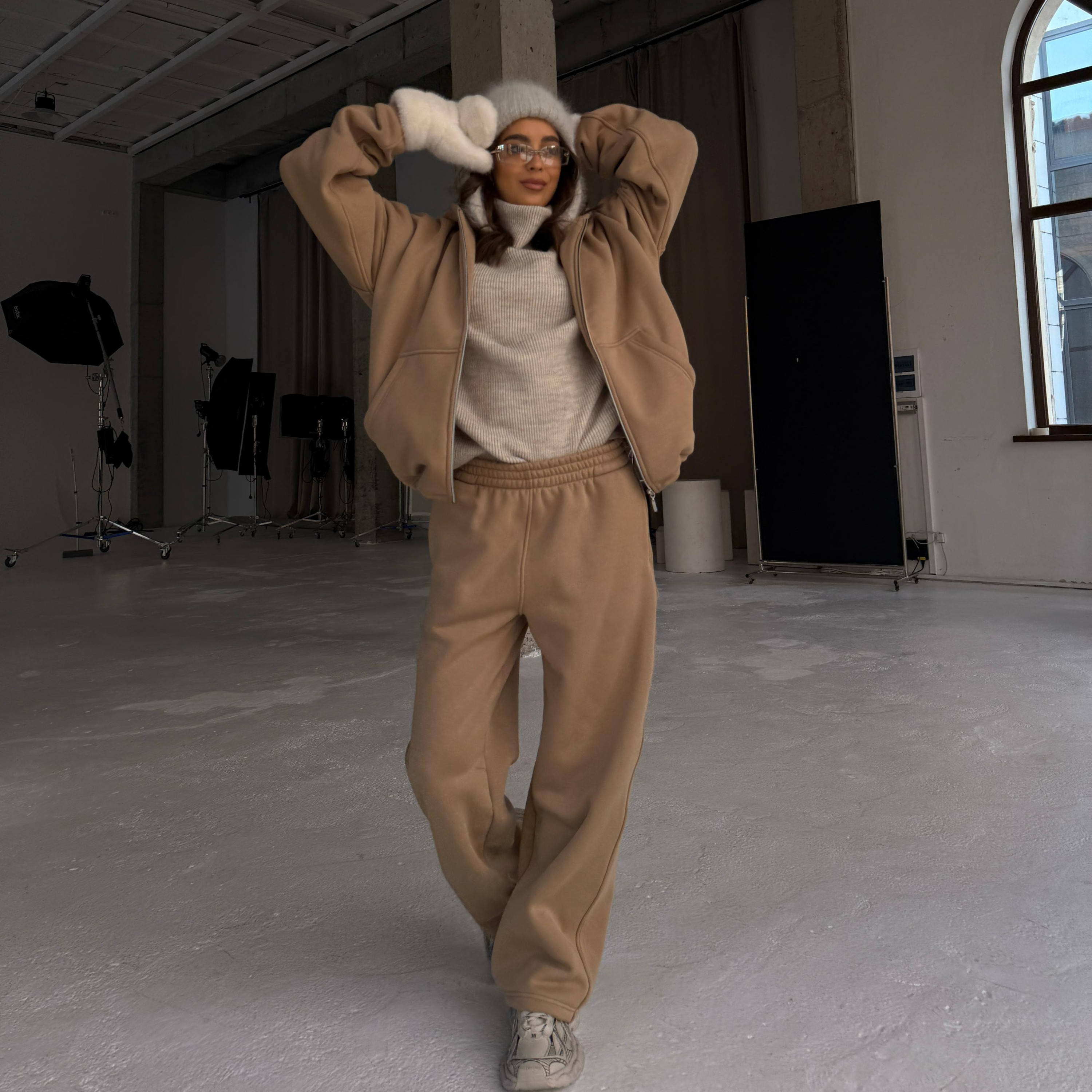 cappuccino warm zip set