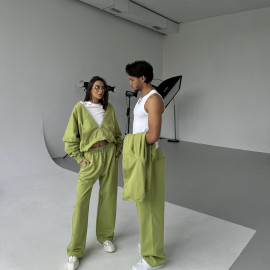 Demi-set zip “green vintage”