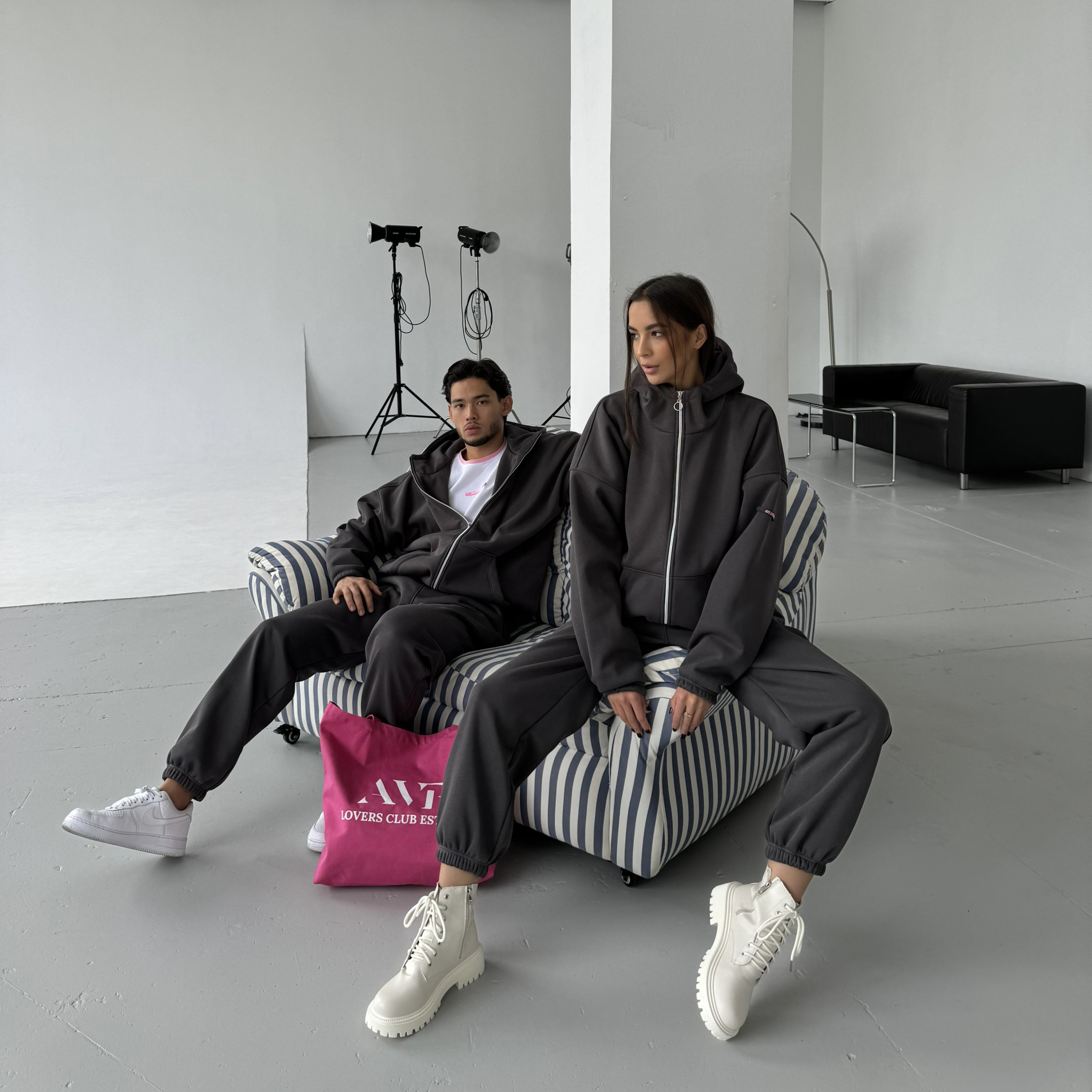 GRAPHITE warm zip set