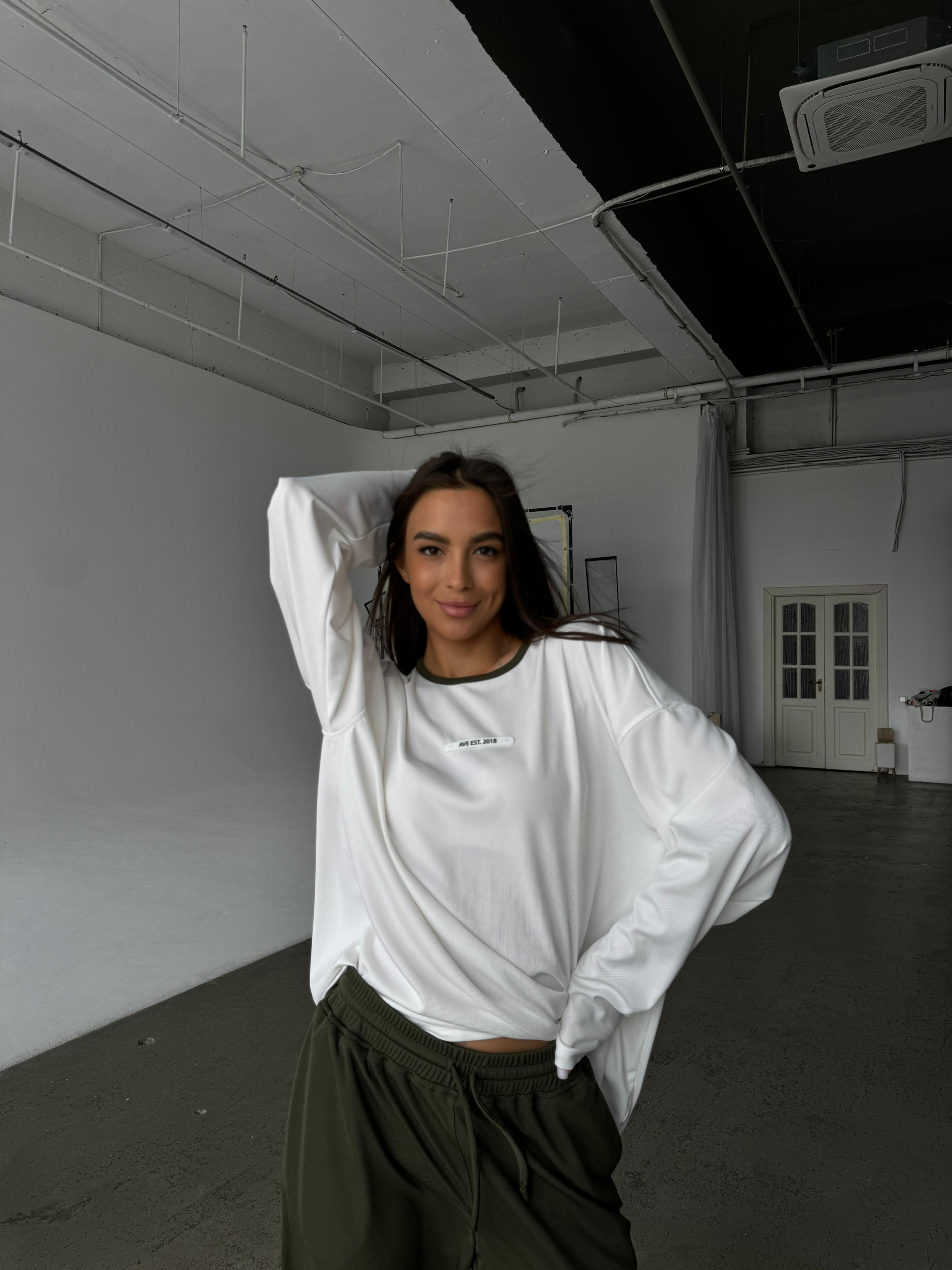 White khaki set lapsha viskoza