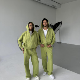 Demi-set zip “green vintage”