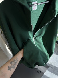 Demi-zip hoodie “izumrud”