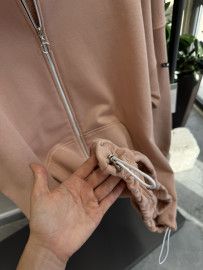 Demi-zip hoodie “dusty rose”