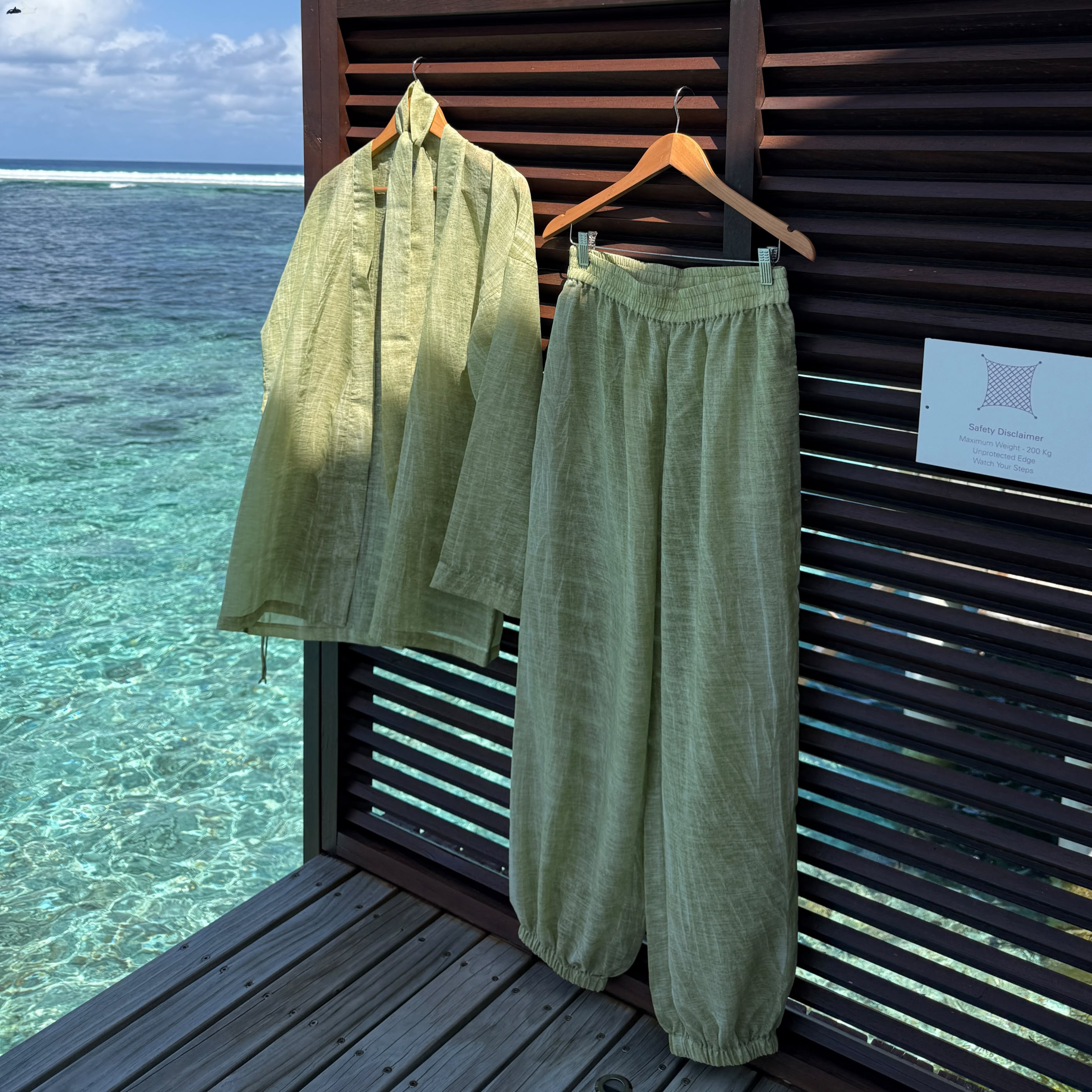 dopamin green kimono set