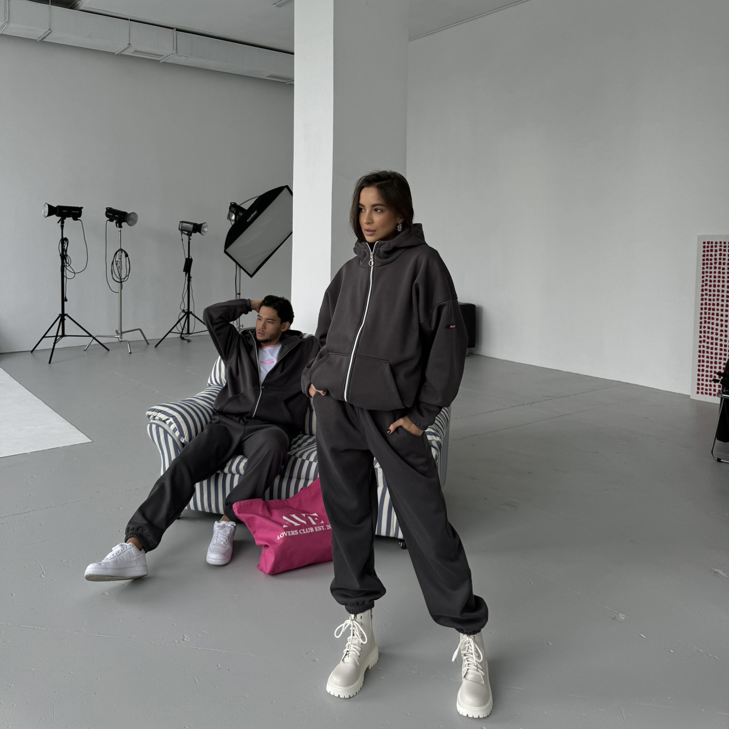 GRAPHITE warm zip set